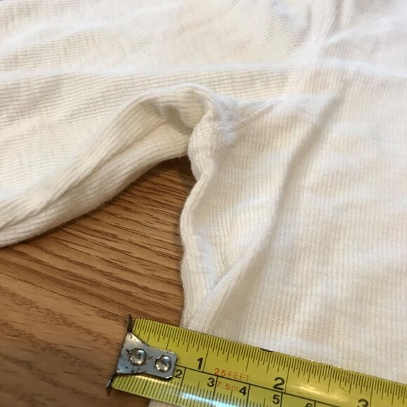 Vtg American Eagle Outfitter 1977 Athletic Fit Long Sleeve Cream Shirt Med Y2K - Picture 10 of 12